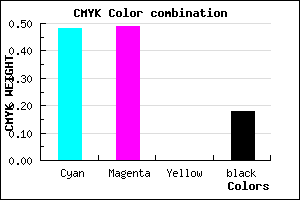 #6D6CD2 color CMYK mixer