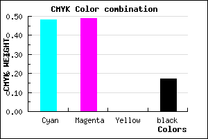#6D6CD3 color CMYK mixer