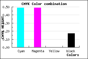 #6D6CD4 color CMYK mixer