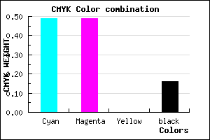#6D6CD5 color CMYK mixer