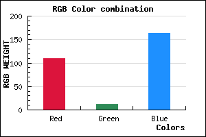 rgb background color #6D0BA3 mixer