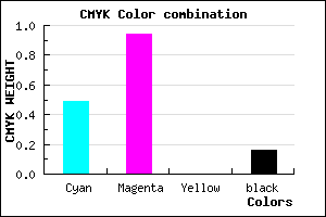 #6D0CD7 color CMYK mixer