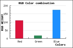 rgb background color #6D12AE mixer