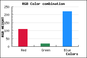 rgb background color #6D13DC mixer