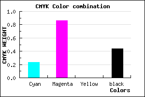 #6D148E color CMYK mixer