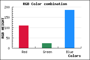 rgb background color #6D18BA mixer
