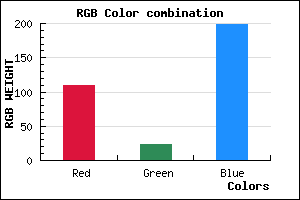 rgb background color #6D18C6 mixer