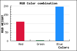 rgb background color #6D03C3 mixer