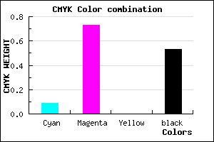 #6D2078 color CMYK mixer
