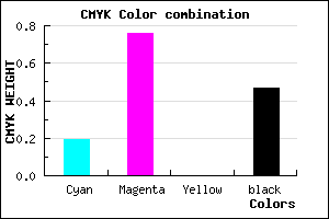 #6D2187 color CMYK mixer