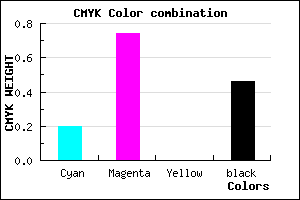 #6D2489 color CMYK mixer