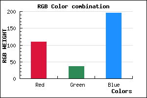 rgb background color #6D25C3 mixer