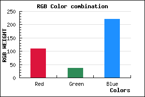 rgb background color #6D25DC mixer