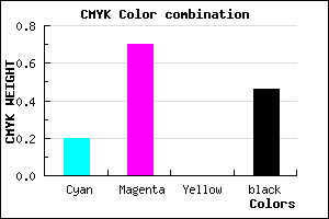 #6D2989 color CMYK mixer