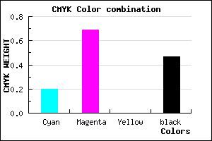#6D2A88 color CMYK mixer