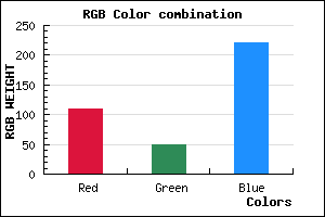 rgb background color #6D31DC mixer
