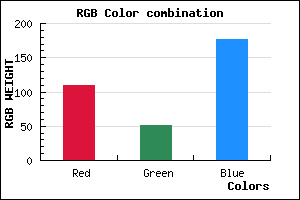 rgb background color #6D33B1 mixer