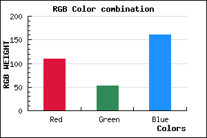 rgb background color #6D35A1 mixer