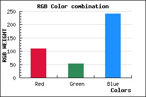 rgb background color #6D35F1 mixer