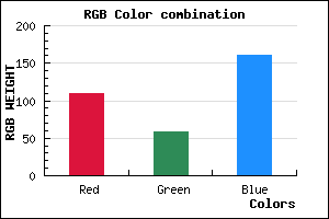 rgb background color #6D3BA1 mixer
