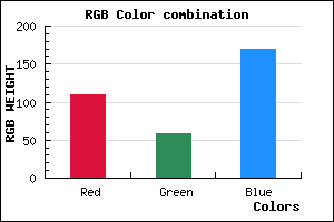 rgb background color #6D3BA9 mixer