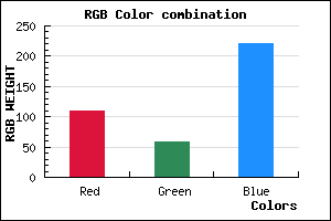 rgb background color #6D3BDC mixer