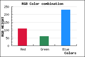 rgb background color #6D3CE6 mixer
