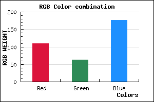 rgb background color #6D3FB1 mixer