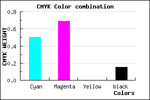 #6D42D8 color CMYK mixer