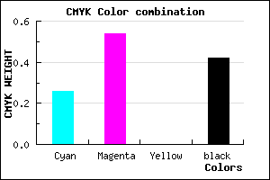 #6D4393 color CMYK mixer