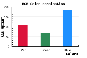 rgb background color #6D43B7 mixer