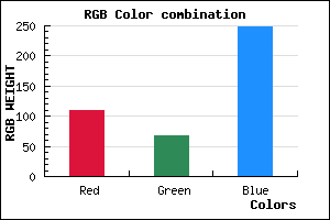 rgb background color #6D43F9 mixer
