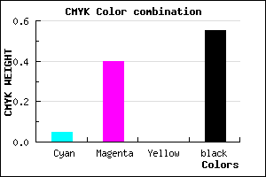 #6D4573 color CMYK mixer
