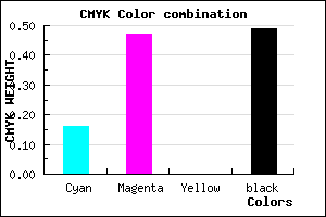 #6D4581 color CMYK mixer