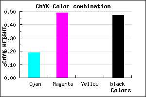 #6D4587 color CMYK mixer