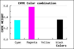 #6D45A5 color CMYK mixer