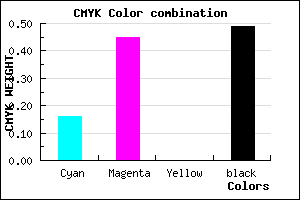 #6D4882 color CMYK mixer