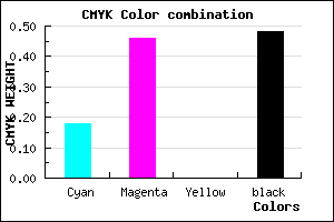 #6D4885 color CMYK mixer