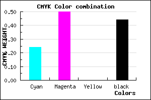 #6D4890 color CMYK mixer