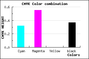 #6D48A0 color CMYK mixer