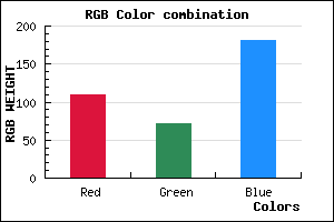 rgb background color #6D48B5 mixer