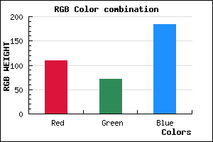 rgb background color #6D48B8 mixer