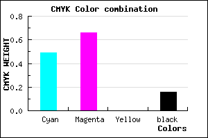 #6D48D5 color CMYK mixer