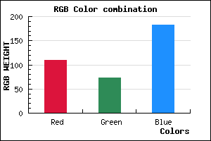 rgb background color #6D49B6 mixer