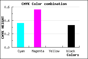 #6D4BAB color CMYK mixer