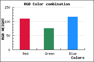 rgb background color #6D4C74 mixer