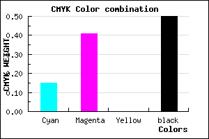 #6D4C80 color CMYK mixer