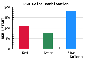 rgb background color #6D4CB7 mixer