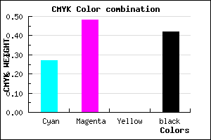 #6D4D95 color CMYK mixer