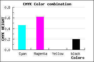 #6D4DCB color CMYK mixer